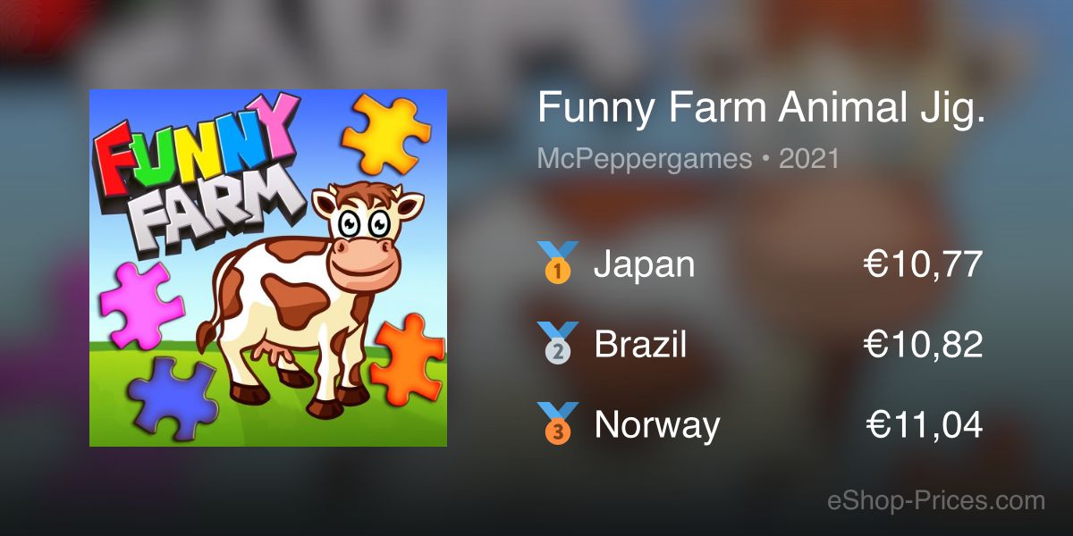 Funny Farm Animal Jigsaw Puzzle Game for Kids and Toddlers for