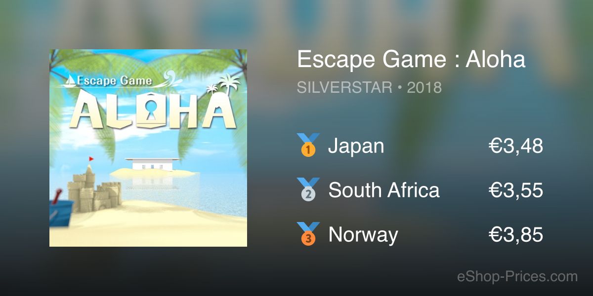 Escape Game : Aloha | Cheapest eShop Price – New Taiwan Dollar