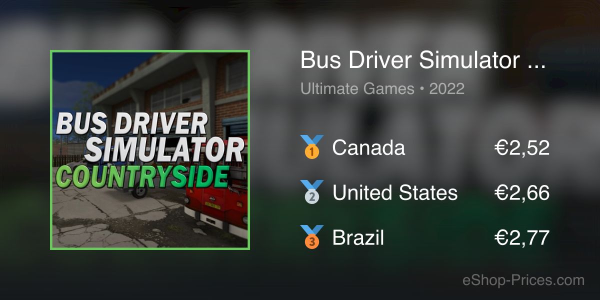Bus Driver Simulator Countryside | Cheapest eShop Price