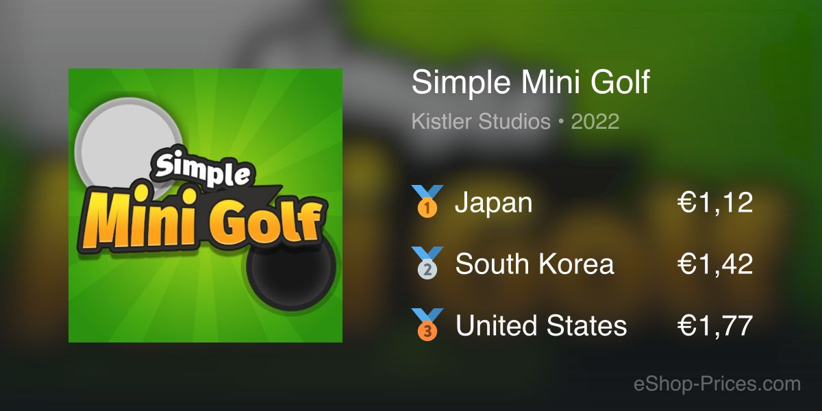 Simple Mini Golf | Cheapest eShop Price