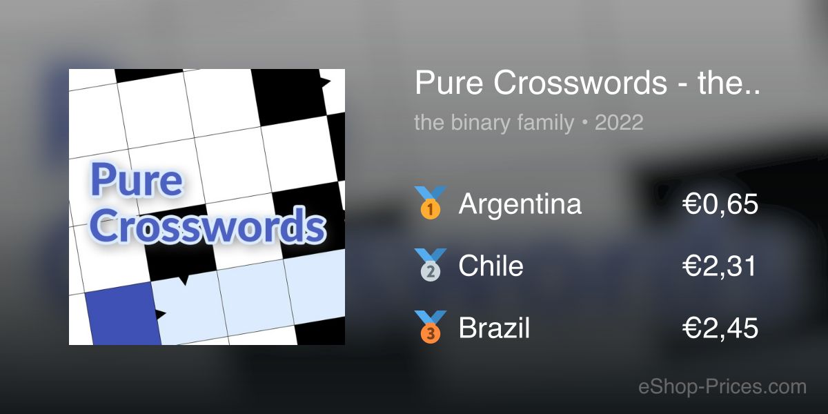 Pure Crosswords - the best Crossword Puzzle Word Game ever