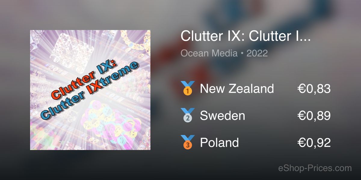 Clutter IX: Clutter IXtreme | Cheapest eShop Price