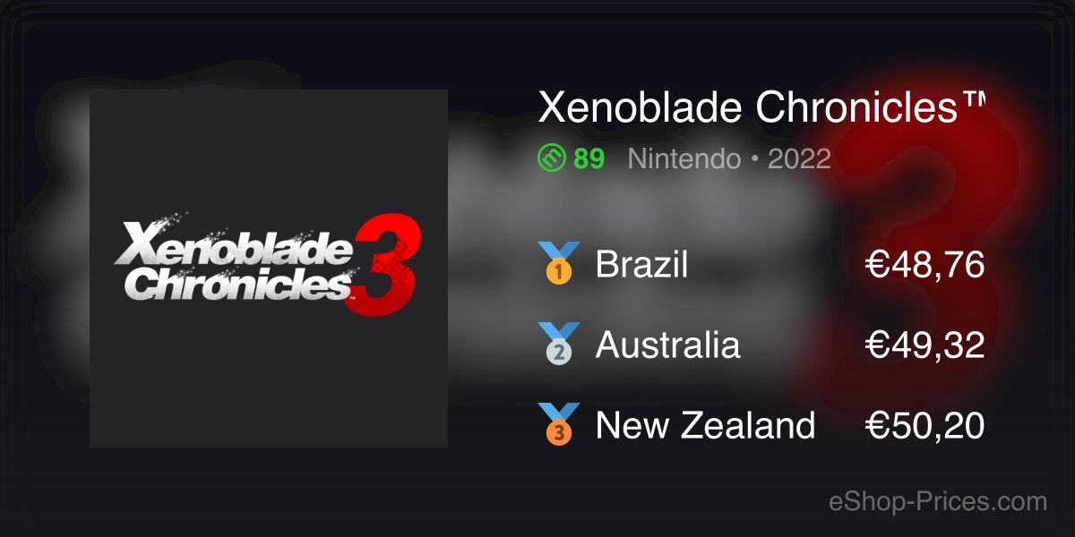 Xenoblade chronicles deals 2 eshop price