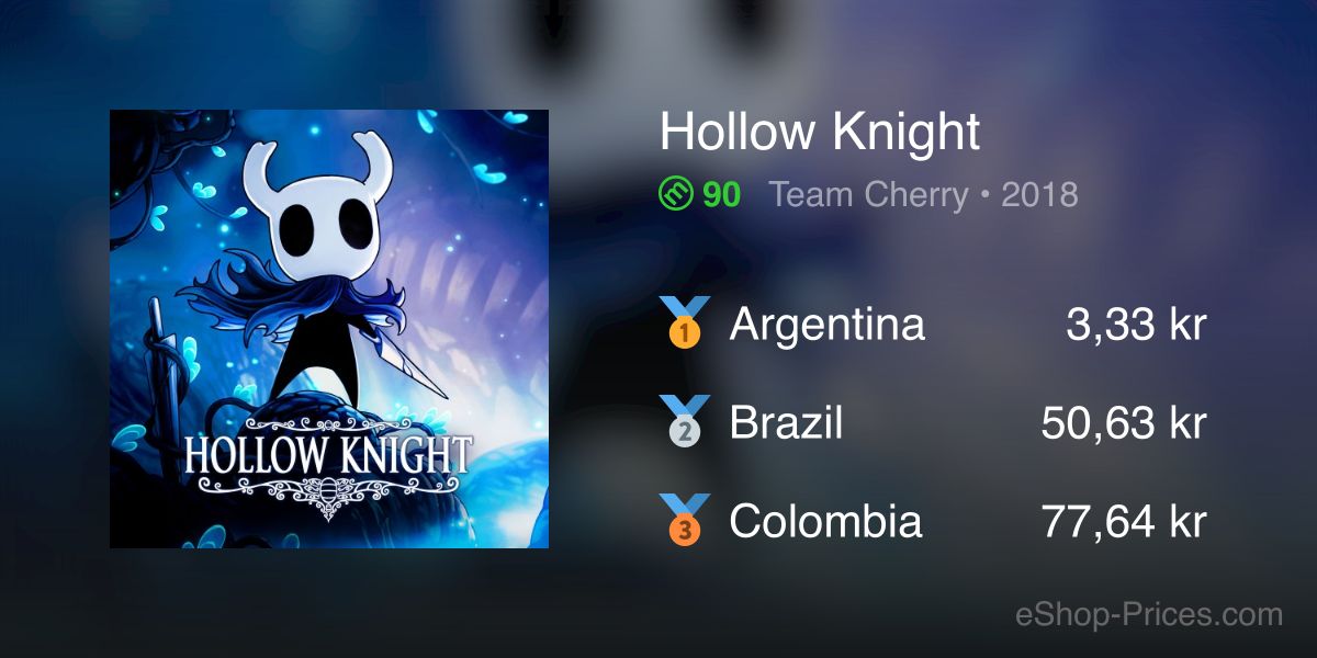 Hollow Knight Nintendo Switch — buy online and track price history — NT  Deals Sverige